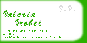 valeria vrobel business card